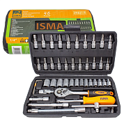 Набор инструментов 46пр. 1/4" (6гр.)(4-14мм)(ISMA-2462-5) ISMA