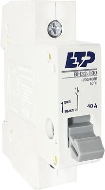 Выключатель нагрузки ВН32-100 (230/400В 1P 40А 12кА) 12311 12311 ETP