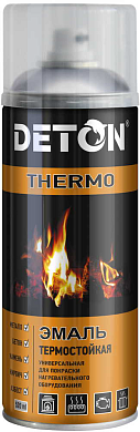 Эмаль термостойкая - Серебристая - аэр. 520мл THERMO (DTN-A70667) DETON