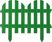Забор декоративный "ПАЛИСАДНИК", 28x300см, зеленый (422205-G) Grinda