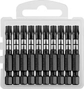 Биты KRAFTOOL Impact Pro, TORX, тип хвостовика E 1/4", TX30, 50мм, 10шт, в пластиковом боксе