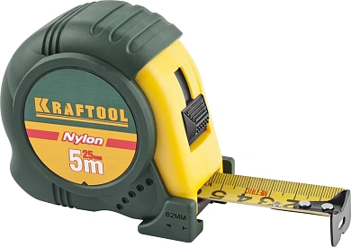 Рулетка 5м/25мм, нейлон. покр., прорез. корпус, быт. "Nylon" (34122-05-25) KRAFTOOL