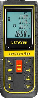 Дальномер лазерный, дальность 100м, точность 2мм "PRO-Control" (34959) STAYER