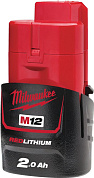 Аккумулятор 12В 1шт. 2.0 А/ч Li-ion M12 B2 MILWAUKEE