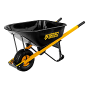 Тачка строительная,усиленная,2-х кол. грузпод 230кг,объем140 л (68999) колесо 15х6.00-6 Denzel