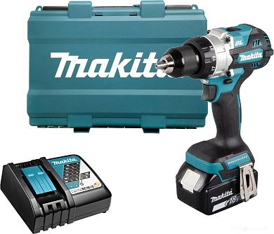 Дрель-шуруповерт аккум. DDF 486 RT (18.0 В, 1 акк. х 5.0 А/ч Li-Ion, 130 Нм, чем.) MAKITA
