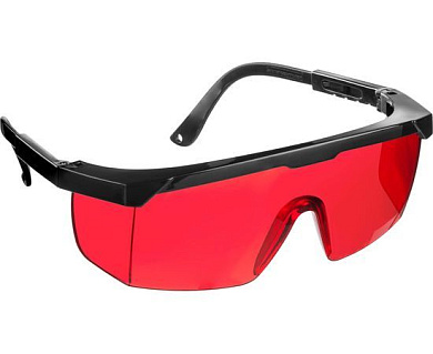 OPTIMA Красные, очки защитные открытого типа, регулируемые по длине дужки. (2-110457_z01) STAYER