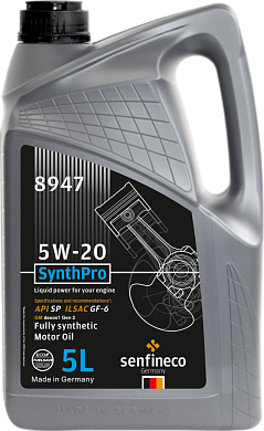 Масло моторное Senfineco SynthPro 5W-20 API SP ILSAC GF-6, кан.5 л. (8947) SENFINECO