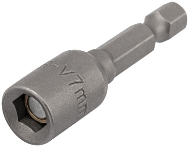 Насадка магнитная с торцовой головкой 7мм, L 48мм, 1/4" (F_57937) FIT