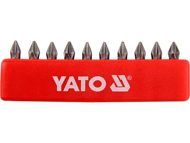 Бита PH1х25мм 1/4" (10шт.) S2 HRC58-62 (YT-0474) YATO