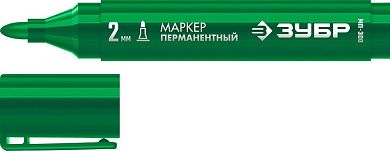 Маркер перм., зеленый, толщ. письма 2-4мм "МП-300" (06322-4) ЗУБР