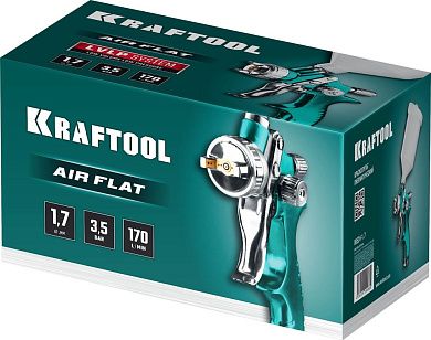 Краскопульт пневмат., LVLP, c верхним бачком, 1.7 мм AirFlat (06524-1.7) KRAFTOOL