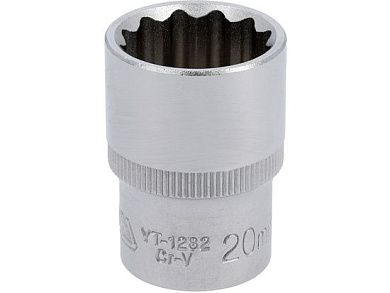 Головка 1/2" 20мм 12гр. (L=38мм)(YT-1282) YATO