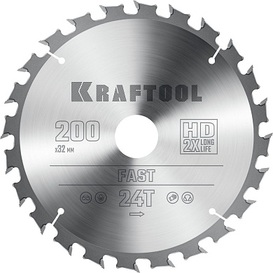 Диск пильный 200х32х24Т по дереву "Fast" (36950-200-32) KRAFTOOL