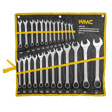 Ключи комбинированные, 25пр. (6-32мм) (WMC-5261PD) WMC TOOLS