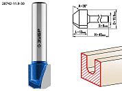 Фреза пазовая фасонная №3, D= 11,9мм, раб. длина-13мм, угол-30 град., хв.-8мм (28742-11.9-30) ЗУБР