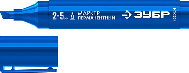 Маркер перм., синий, толщ. письма 2-5мм, клиновидный "МП-300К" (06323-7) ЗУБР