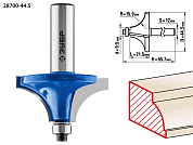 Фреза кром. калев. №1, D= 44,5мм, раб. дл.-21,5мм, рад.-15,9мм, хв.-12мм, d-9,5мм (28700-44.5) ЗУБР