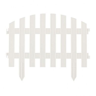 Забор декоративный "Винтаж", 28х300 см, белый (65011) PALISAD