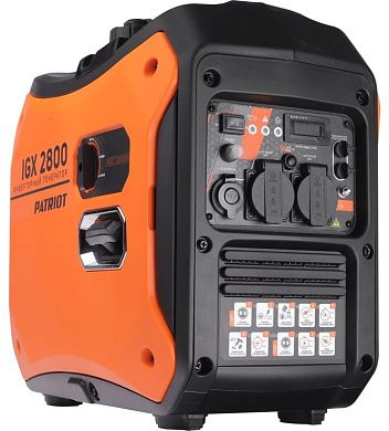 Генератор бенз. инверт. iGX2800 (2,8кВт 220В розет 2х230В(16А) 1х12В) PATRIOT / IMPERIAL