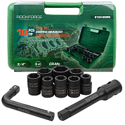 Набор головок ударн. 10пр. 3/4" (6гр.)(RF-6104-5MPB) RockFORCE