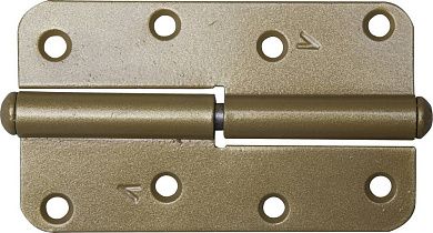Петля накладная стальная "ПН-110", цвет золотой металлик, левая, 110мм (37653-110L)