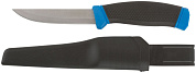 Нож строительный, нерж. сталь, прорезиненная ручка, лезвие 100 мм (F_10610М) MOS