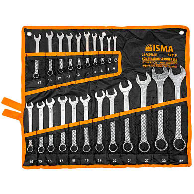 Набор ключей комбинированных 22пр. (ISMA-5221P) ISMA