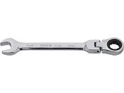 Ключ рожково-накидной с трещоткой,шарнирный 15 мм (YT-1681) YATO