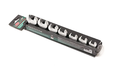 Набор ключей рожковых съемных с шарниром 3/8", 7пр. 10-19мм (RF-51107AF) RockFORCE