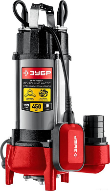 Насос фекальный с режущим механизмом 450 Вт(НПФ-450-Р) ЗУБР
