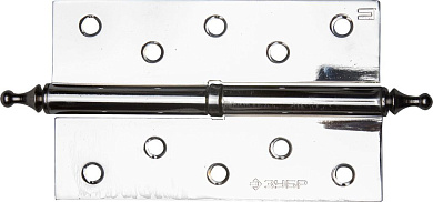 Петля дверная разъемная "ЭКСПЕРТ", 1 подшипник, цвет хром (CP), левая, с крепежом, 125х75х2,5мм, 2 шт (37605-125-2L) ЗУБР
