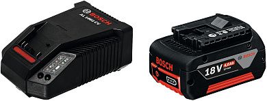 Аккумулятор 18,0 V /1х4.0Ач /M-S Professional + зарядное устройство AL 1860 CV (1 600 Z00 043) BOSCH