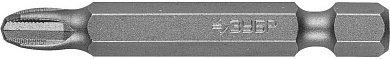 Биты ЗУБР "МАСТЕР" кованые, хромомолибденовая сталь, тип хвостовика E 1/4", PH3, 50мм, 2шт