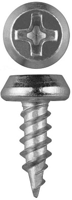 Саморез (клоп) для листового металла Ø 3.5х11 мм цинк острый 1200шт. (4-300121-35-11) ЗУБР
