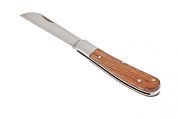 Нож садовый складной, прямое лезвие, 173 мм, деревянная рукоятка (79003) PALISAD