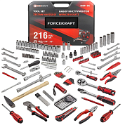 Набор инструментов 216пр. 1/4''1/2'' (6гр.)(4-27мм)(FK-38841DS) FORCEKRAFT