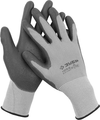 Перчатки для точных работ с полиуретановым покрытием, размер M (8) "МАСТЕР" (11275-M) ЗУБР