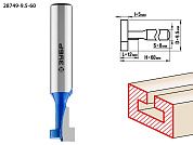Фреза пазовая Т-образная №1, D= 9,5мм, общая дл.-48мм, раб. дл.-12мм, хв.-8 мм (28749-9.5-60) ЗУБР