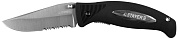 Нож "PROFI" складной,серрейторная заточка, эргономичная пластиковая рукоятка, лезвие 80мм (47623) STAYER