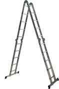 Лестница-трансформер алюм. шарнирная многоцелевая TL (4х5 ступ. 152/576см, 15.1кг) АЛЮМЕТ
