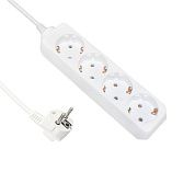 Удлинитель 4 гнезда 2м, 10А/2,2кW с з/к, ПВС 3х0,75 POWERMAN ETP