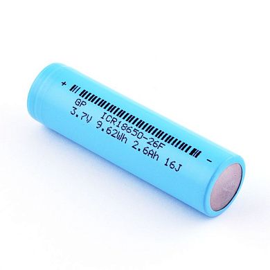 Батарейка (элемент питания), аккумулятор Li-Ion INR18650-26F 3.6V 2600mAh GP