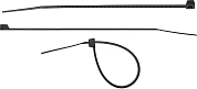 Хомут-стяжка черный ХС-Ч, 2.5x100 мм, 100шт. нейлоновые, (3788-25-100) СИБИН
