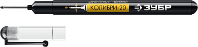 Маркер перм., черный, толщ. письма 0.7-1.0мм, для отверстий "Колибри-20" (06328-2_z01) ЗУБР