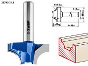 Фреза пазовая фасонная №1, D= 31,8мм, рабочая длина-16мм, радиус-9,5мм, хв.-8 мм (28740-31.8) ЗУБР