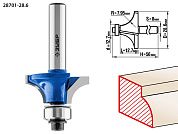 Фреза кром. калев. №1, D= 28,6мм, раб. дл.-12,7мм, рад.-7,95мм, хв.-8мм, d-12,7мм (28701-28.6) ЗУБР