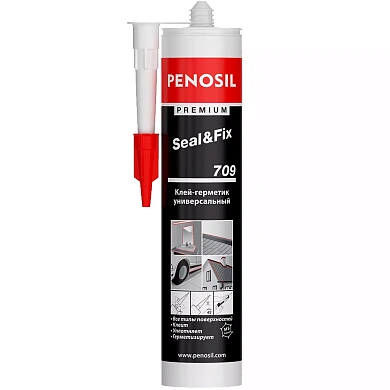 Клей-герметик гибридный, многоцелевой, белый, 290мл Premium Seal&Fix 709 (H4203) PENOSIL