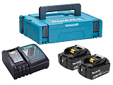 Аккумулятор 18В 2шт 6.0 А/ч Li-ion BL1860B + ЗУ DC18RC MakPac (198118-0) MAKITA