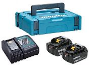 Аккумулятор 18В 2шт 6.0 А/ч Li-ion BL1860B + ЗУ DC18RC MakPac (198118-0) MAKITA